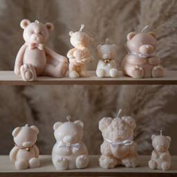 Teddy Bear Soy Wax Candle Favors Scented Vegan Presents - thumbnail 3