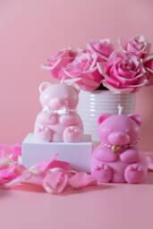 Teddy Bear Soy Wax Candle Favors Scented Vegan Presents - thumbnail 1