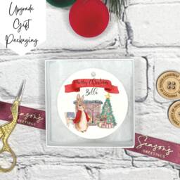 Personalised Baby's First Christmas Bauble, Keepsake, 1st Ornament, Gift For Christmas, Bunny Rabbit - thumbnail 4