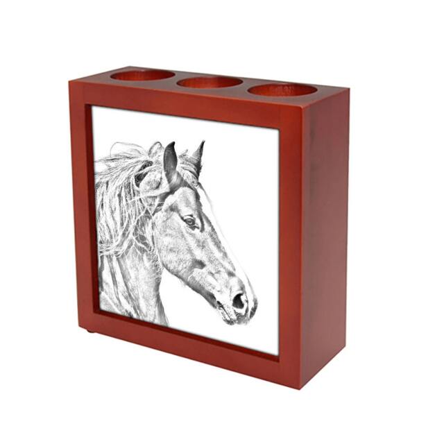 Freiberger - Wooden Stand For Candles/Pens With The Image Of A Horse New Collection - image 1