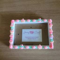 Pink Cakes & Candy Resin Decals Deep Box Photo Frame 4 X 6 Inches - thumbnail 2