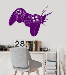 Wall Vinyl Decal Children's Room Joystick Decor Gamer Tools Computers Games Gaming Decoration - #1115Dz - thumbnail 1