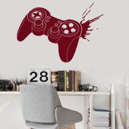 Wall Vinyl Decal Children's Room Joystick Decor Gamer Tools Computers Games Gaming Decoration - #1115Dz - thumbnail 2
