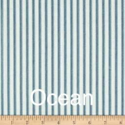Blue Ticking Stripe Cushion Cover Hampton's Style Cotton Pillow - thumbnail 3