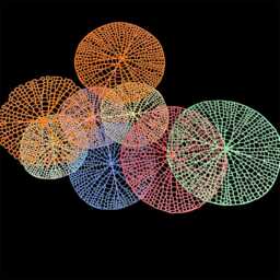 Modern Hanging Mobile Art Kirigami Paper Colorful Kinetic Sculpture 24 X 8 Inches - thumbnail 4