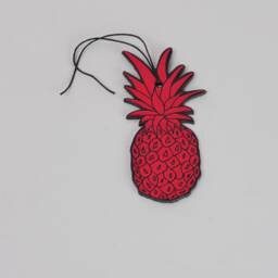 Leather Pineapple Ornament - Novelty Handmade Bauble Trinket Tree Decoration Weird & Wacky - thumbnail 3