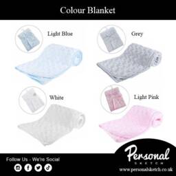 Personalised Baby Blanket - Name Embroidery Rosebud - thumbnail 2