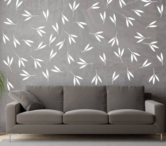 Sale Hand Drawn Leaves Wall Decal 30-Piece Vinyl Decor - image 1