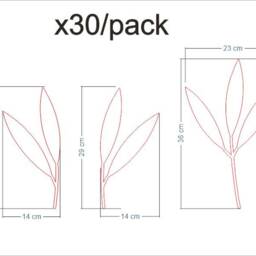 Sale Hand Drawn Leaves Wall Decal 30-Piece Vinyl Decor - thumbnail 3