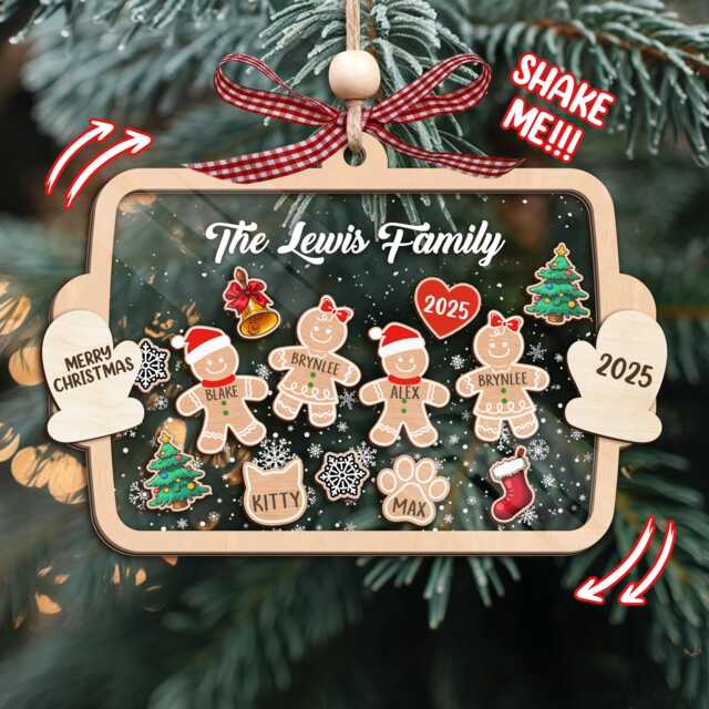 Custom Family Christmas Ornament, Gingerbread Grandma's Perfect Batch, Grandparents Gift, Keepsake