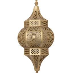 Moroccan Brass Wall Lamp, Exotic Sconce Light For Home Decor - thumbnail 2