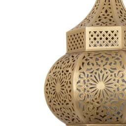 Moroccan Brass Wall Lamp, Exotic Sconce Light For Home Decor - thumbnail 3