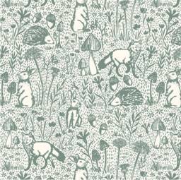 Sage Green Fitted Crib Sheet Woodland Animals Nursery Bedding