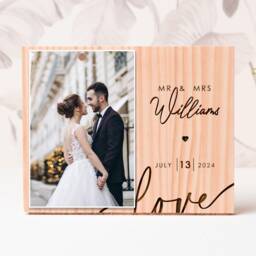 Wedding Gift For Couple, Mr & Mrs Day Gift, Personalized Photo Frame, Engagement Photo Gift, Newly Engaged Frame - thumbnail 3