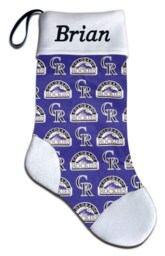 Personalized Mlb Colorado Rockies Baseball Christmas Stocking Embroidered