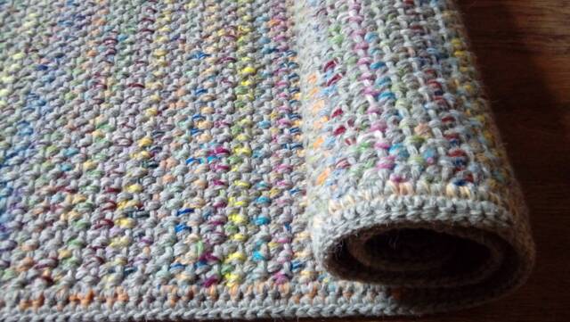 Handmade Wool Area Rug, Colorful Accent Weave - image 1