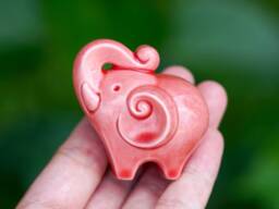 Red Lucky Elephant Gift, Gifts For Women, Good Luck Charm, Home Decor