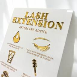 Lash Extension Aftercare Advice Sign - 3D Acrylic Aesthetics Display Signage Beauty Clinic Wall Decor Salon Information A3 Size - thumbnail 1