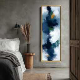 Vertical Abstract Art Long Narrow, Tall Slim Wall Art, Wall Art, Tall Skinny Big V0049 - thumbnail 2