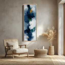 Vertical Abstract Art Long Narrow, Tall Slim Wall Art, Wall Art, Tall Skinny Big V0049 - thumbnail 3