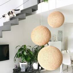 3 Large Globes Pendant Lights, Chandeliers & Pendant Globe Lamps, Chandelier - Sphere - 16, 20 & 24