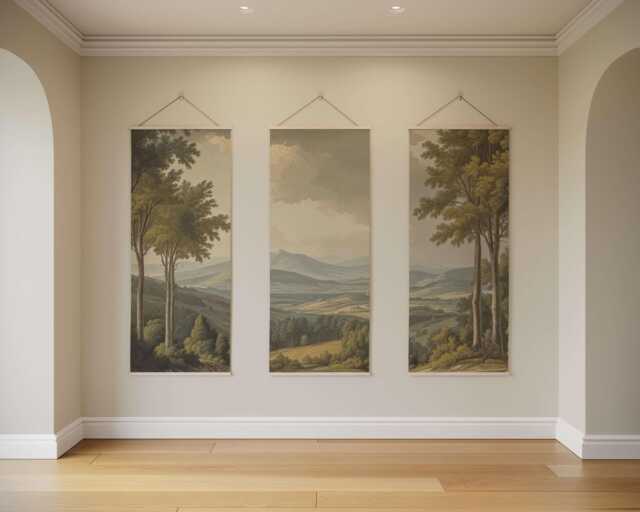 Vintage Landscape Tapestry - Wall Hanging Unique Art - image 1