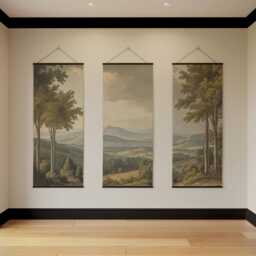 Vintage Landscape Tapestry - Wall Hanging Unique Art - thumbnail 3