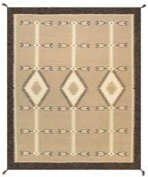 Custom Southwest Wool Kilim Rug Handwoven Tribal Design, Navajo Kilim Runner - thumbnail 1