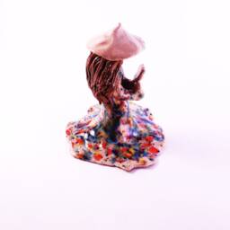 Handmade Figurine, Ceramic Asian Girl Singing, Handmade Ceramic, Decor, Embeceramics - thumbnail 3