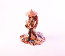 Handmade Figurine, Ceramic Asian Girl Singing, Handmade Ceramic, Decor, Embeceramics - thumbnail 1