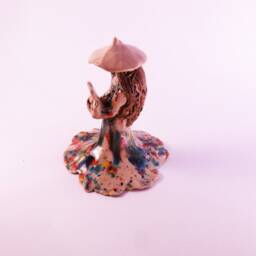 Handmade Figurine, Ceramic Asian Girl Singing, Handmade Ceramic, Decor, Embeceramics - thumbnail 2