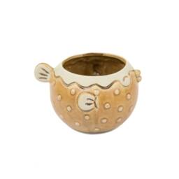 Blow Fish Pottery Planter Succulent, Air Plant, Or Pen Holder - thumbnail 4