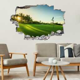 Golf Course Putting Green Trees Wall Decal Sticker Mural Poster Print Art Home Office Decor Dh8 - thumbnail 3