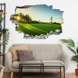 Golf Course Putting Green Trees Wall Decal Sticker Mural Poster Print Art Home Office Decor Dh8 - thumbnail 2