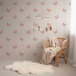 Pink Butterfly Nursery Wall Stickers - thumbnail 3