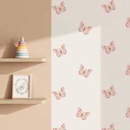 Pink Butterfly Nursery Wall Stickers - thumbnail 2