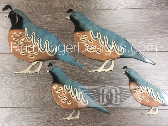 Quail Family Metal Wall Decor - image 1