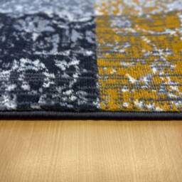 Ochre Mustard Gold Grey Mosaic Small Large Runner Floor Carpets Rugs Mats Cheap - thumbnail 2