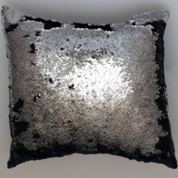 Silver Mermaid Pillow, Navy Reversible Pillow Cover, Throw Decor, Decorative Furnishing, And - thumbnail 3