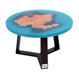 Burl Wood River Coffee Table - Epoxy Resin Island - thumbnail 1