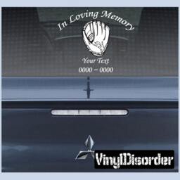 Baseball 2 in Loving Memory Custom Car Or Wall Vinyl Decal Stickers - Ilmbaseball2Et - thumbnail 1