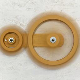 Mechanical Wall Art. Kinetic Art Decor. Rotating Wooden Gears Decor Sculpture. Steampunk - thumbnail 2