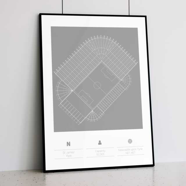 St. James' Park Stadium Print Newcastle United Contemporary Design - image 1