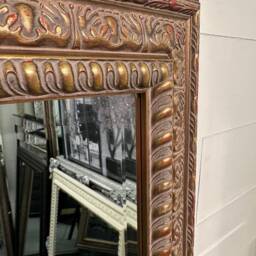 Lg Antique Gold Mirror Shabby Chic Ornate Decorative Bevelled Wall Mirror - Choose Your Size Premium Solid Wood UK Made Frame Florence - thumbnail 3