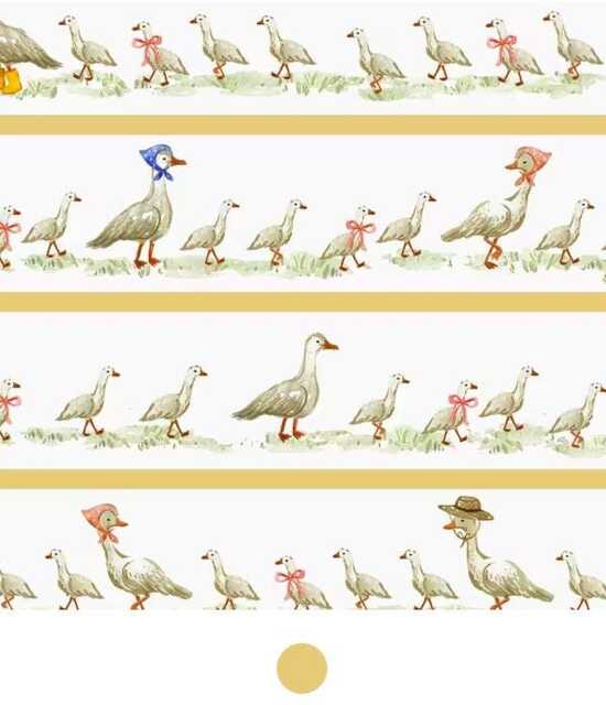 Ducklings Crib Sheet Or Changing Pad Cover, Farmhouse Goose - image 1