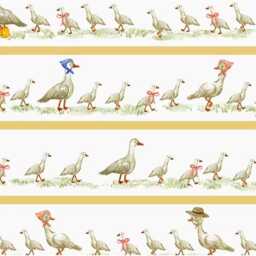 Ducklings Crib Sheet Or Changing Pad Cover, Farmhouse Goose - thumbnail 2