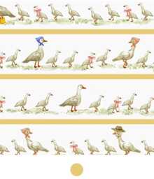 Goose Nursery Bedding Set, Watercolor Parade Crib Sheet, Cottagecore Baby Bedding, Neutral Farm Animal Decor