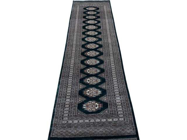 2.6x9 Emerald Green Bokhara Rug - Runner Hallway Luxury Bukhara Fine Quality Woolen Afghan - image 1