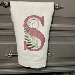 Elevate Your Bathroom With Embroidered Linen Hand Towels Shop Now - thumbnail 3