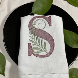 Elevate Your Bathroom With Embroidered Linen Hand Towels Shop Now - thumbnail 2